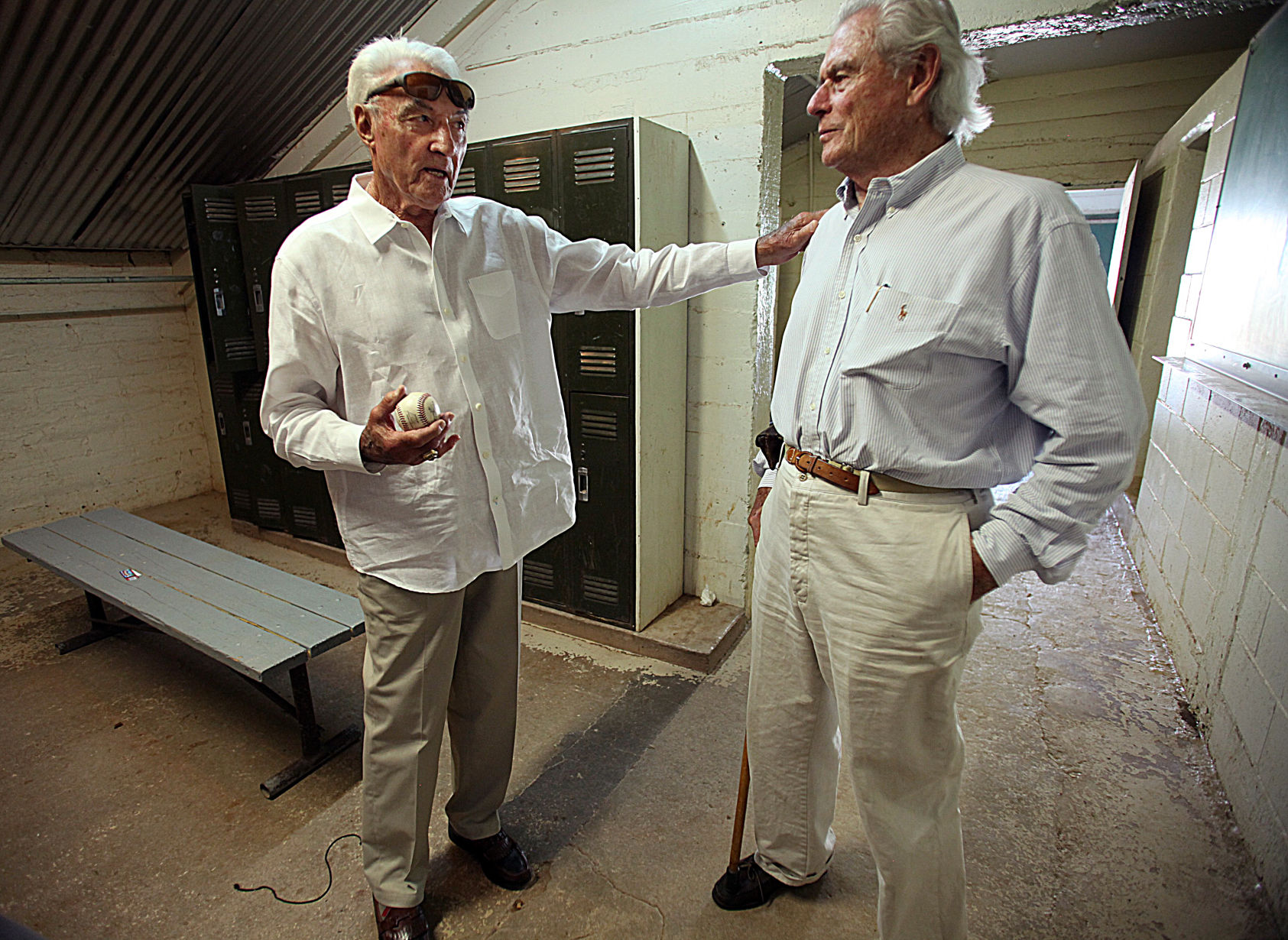 Old players at Warren ballpark